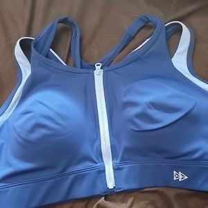 Blue  and white Yvette Sports Bra Size Med +
